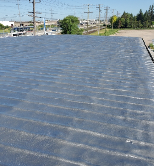 spray foam on metal corrugated roof